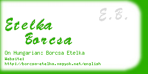 etelka borcsa business card